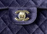 Fortok Chanel Velvet Quilted Flap Bag Purple 20cm - 4