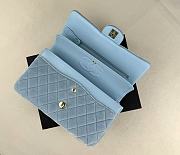 Fortok Chanel Velvet Quilted Flap Bag Blue 25cm - 3