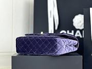 Fortok Chanel Velvet Quilted Flap Bag Purple 25cm - 6
