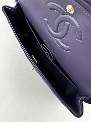 Fortok Chanel Velvet Quilted Flap Bag Purple 25cm - 4