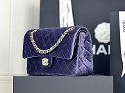 Fortok Chanel Velvet Quilted Flap Bag Purple 25cm - 2