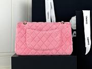 Fortok Chanel Velvet Quilted Flap Bag Pink 25cm - 6