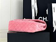 Fortok Chanel Velvet Quilted Flap Bag Pink 25cm - 4
