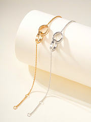 Fortok Cariter LOVE Bracelet On Chain Semi-paved  - 1