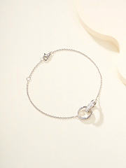 Fortok Cariter LOVE Bracelet On Chain Semi-paved  - 6