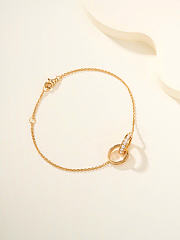 Fortok Cariter LOVE Bracelet On Chain Semi-paved  - 5
