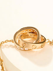 Fortok Cariter LOVE Bracelet On Chain Semi-paved  - 3
