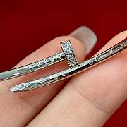 Fortok Cartier Juste Un Clou Bracelet Small Model Diamonds Silver - 6