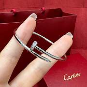 Fortok Cartier Juste Un Clou Bracelet Small Model Diamonds Silver - 2