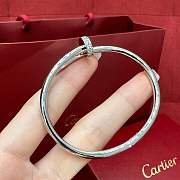 Fortok Cartier Juste Un Clou Bracelet Classic Model Diamonds Silver 3.5mm - 6