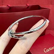 Fortok Cartier Juste Un Clou Bracelet Classic Model Diamonds Silver 3.5mm - 5