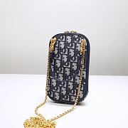 Fortok Dior 30 Montaigne Call'in Dior Phone Holder Navy Blue 18x10.5x2.5cm - 4