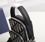 Fortok Dior Rider Pouch Black Oblique Jacquard Canvas 10 x 17 x 5cm - 3