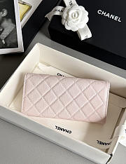 Fortok Chanel Long Flap Wallet Pink 19x3x10cm - 6