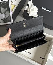 Fortok Chanel Long Flap Wallet Black 19x3x10cm - 6