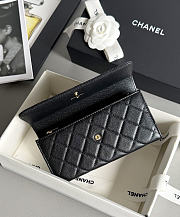Fortok Chanel Long Flap Wallet Black 19x3x10cm - 3