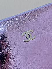 Fortok Chanel Mini 22 handbag Metallic Purple 32*35*7cm - 4
