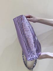 Fortok Chanel Mini 22 handbag Metallic Purple 32*35*7cm - 3