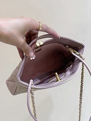 Fortok Chanel 31 Bag Pink Mini Suede 22*23*5.5cm - 6