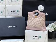 Fortok Chanel 31 Bag Pink Mini Suede 22*23*5.5cm - 2