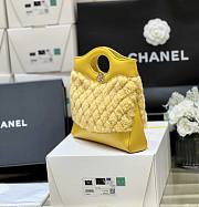 Fortok Chanel 31 Bag Bright Yellow Mini Fur 22*23*5.5cm - 3