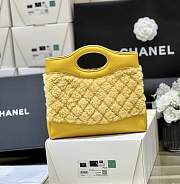 Fortok Chanel 31 Bag Bright Yellow Mini Fur 22*23*5.5cm - 6