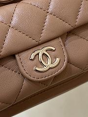 Fortok Chanel Quilted Duma Backpack Brown 18.5*18*12cm - 6