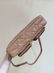 Fortok Chanel 24P Shiny Calfskin Quilted Supple Twins Hobo Bag Caramel 22*30*5cm - 2