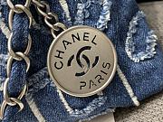 Fortok Chanel Denim Patchwork Logo 22 Bag 35*37*7cm - 6