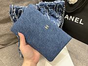 Fortok Chanel Denim Patchwork Logo 22 Bag 35*37*7cm - 2