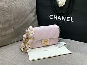 Fortok Chanel Small Flap Bag Pink 19.5cm - 2