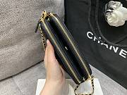 Fortok Chanel Phone Holder Leather n Suede Black 10X18X3cm - 5
