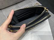 Fortok Chanel Phone Holder Leather n Suede Black 10X18X3cm - 4