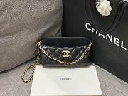 Fortok Chanel Phone Holder Leather n Suede Black 10X18X3cm - 1