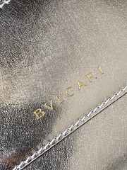Fortok BVLGARI Serpenti Forever Mini Bag Metallic Silver 19 X 11 X 5.5 Cm - 3