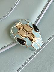 Fortok BVLGARI Serpenti Forever Mini Bag Baby Blue 19 X 11 X 5.5 Cm - 5