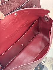 Fortok Chanel 2026ss Chanel Maxi Flapbag Burgundy 19.5*32*10cm - 2
