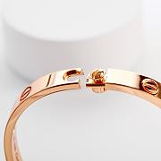 Fortok Cartier LOVE Bracelet Medium Model 4 Diamonds Silver/ Gold/ Rose Gold - 5
