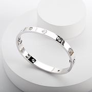 Fortok Cartier LOVE Bracelet Medium Model 4 Diamonds Silver/ Gold/ Rose Gold - 3