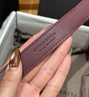 Fortok Bottega Veneta Intrecciato Leather Belt Burgundy Knot Buckle 2cm - 6