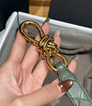 Fortok Bottega Veneta Intrecciato Leather Belt Green Knot Buckle 2cm - 4