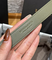 Fortok Bottega Veneta Intrecciato Leather Belt Green Knot Buckle 2cm - 2