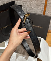 Fortok Bottega Veneta Andiamo Belt Black 3cm - 6