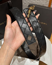 Fortok Bottega Veneta Andiamo Belt Black 3cm - 4