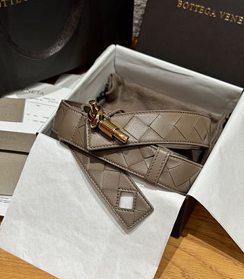 Fortok Bottega Veneta Andiamo Belt Brown 3cm