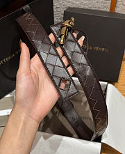 Fortok Bottega Veneta Andiamo Belt Chocolate Brown 3cm - 5