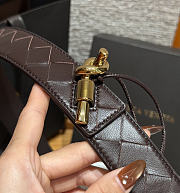Fortok Bottega Veneta Andiamo Belt Chocolate Brown 3cm - 4