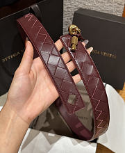 Fortok Bottega Veneta Andiamo Belt Burgundy 3cm - 6