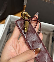 Fortok Bottega Veneta Andiamo Belt Burgundy 3cm - 5