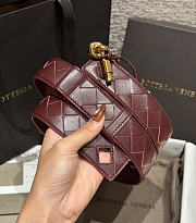 Fortok Bottega Veneta Andiamo Belt Burgundy 3cm - 3